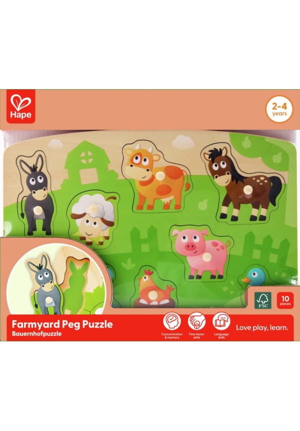 Puzzle de la Granja con Pinzas HAPE