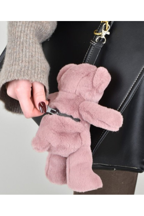 Llavero - Colgante con forma de osito de peluche - 20 cm - Rosa DOUDOU ET COMPAGNIE Llavero - Colgante con forma de osito de peluche - 20 cm - Rosa DOUDOU ET COMPAGNIE