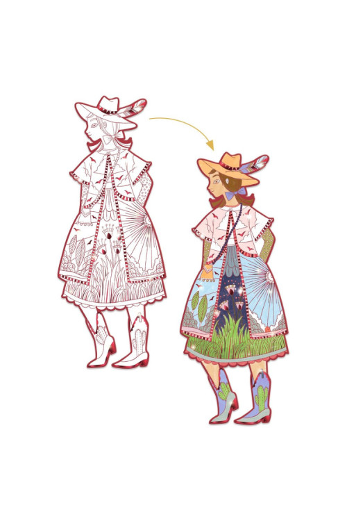 Figuras para colorear Fiodor & sus amigas DJECO