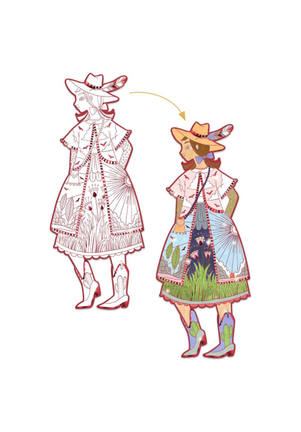 Figuras para colorear Fiodor & sus amigas DJECO
