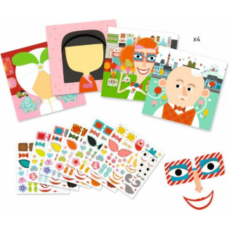 Crear con pegatinas todas diferentes  DJECO