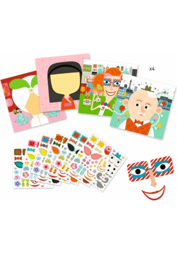 Crear con pegatinas todas diferentes  DJECO