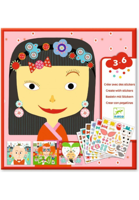 Crear con pegatinas todas diferentes  DJECO