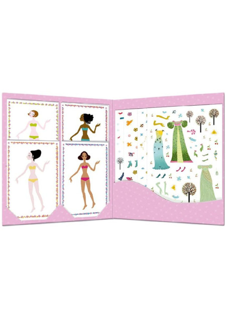Pegatinas muñecas de papel DJECO