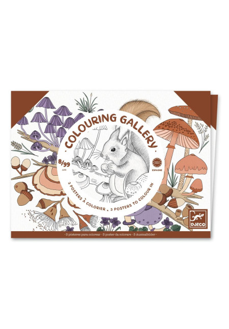 Posters para colorear Colouring Gallery bosque DJECO