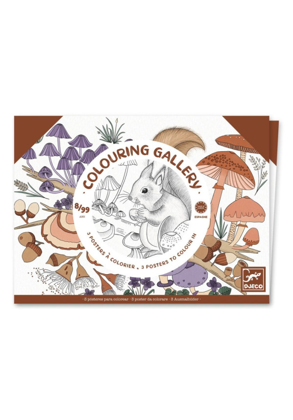 Posters para colorear Colouring Gallery bosque DJECO