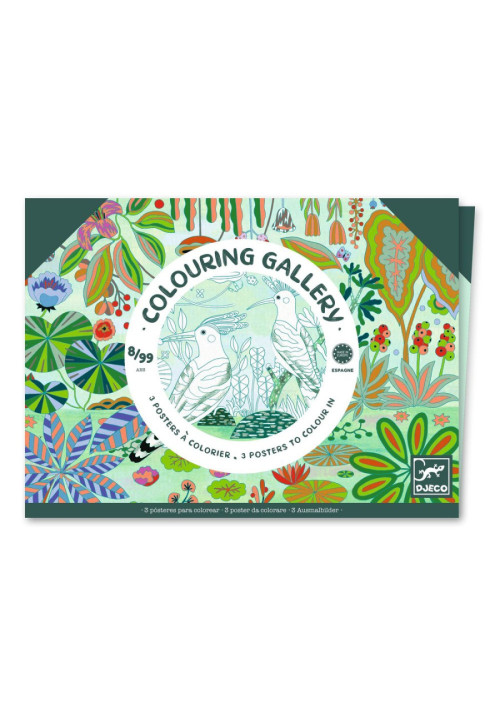 Posters para colorear Colouring Gallery salvajes DJECO