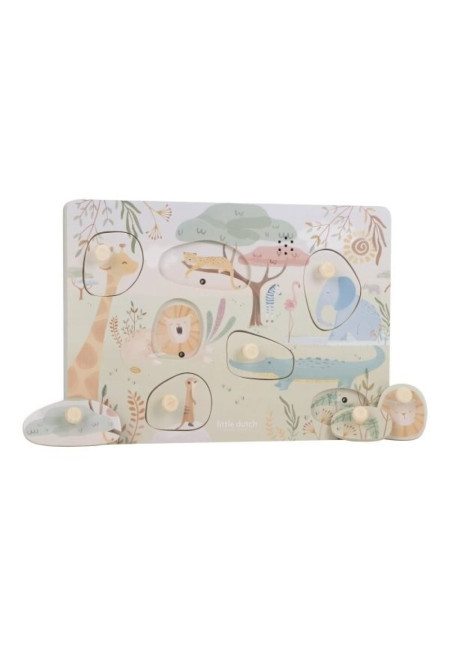 Puzzle con sonido Safari Friends LITTLE DUTCH Puzzle con sonido Safari Friends LITTLE DUTCH