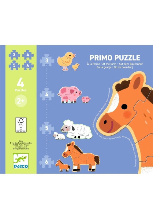 Puzzle  Evolutivo En la granja DJECO