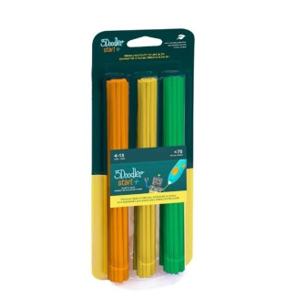 3Doodler Start+ Recambios 75 filamentos naranja - amarillo - verde