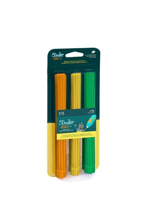 3Doodler Start+ Recambios 75 filamentos naranja - amarillo - verde