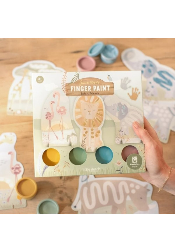 Set pintura de dedos Safari Friends LITTLE DUTCH