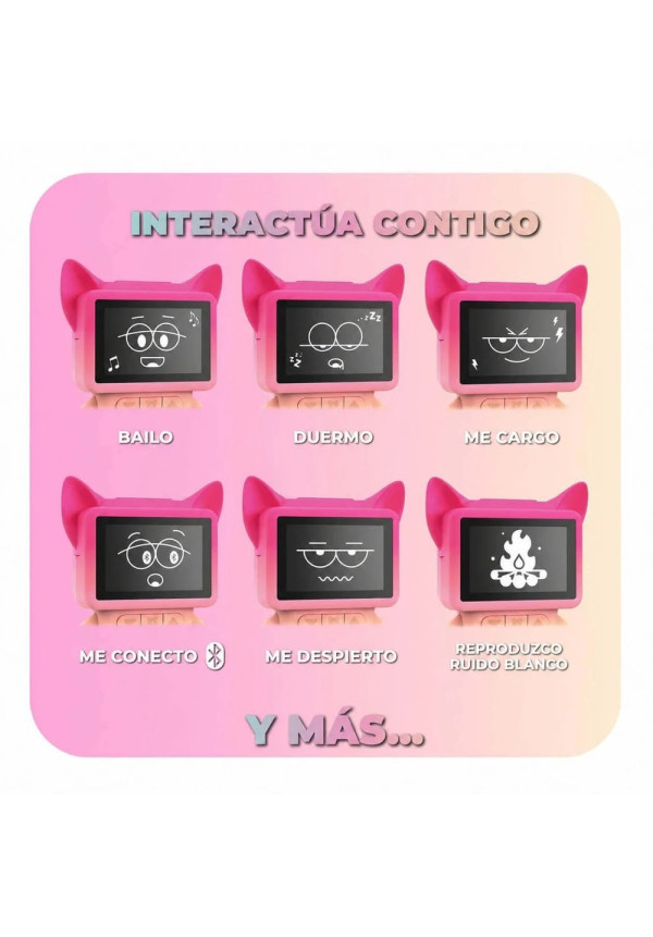 Despertador y Altavoz DANCING CLOCK - Rosa MOB