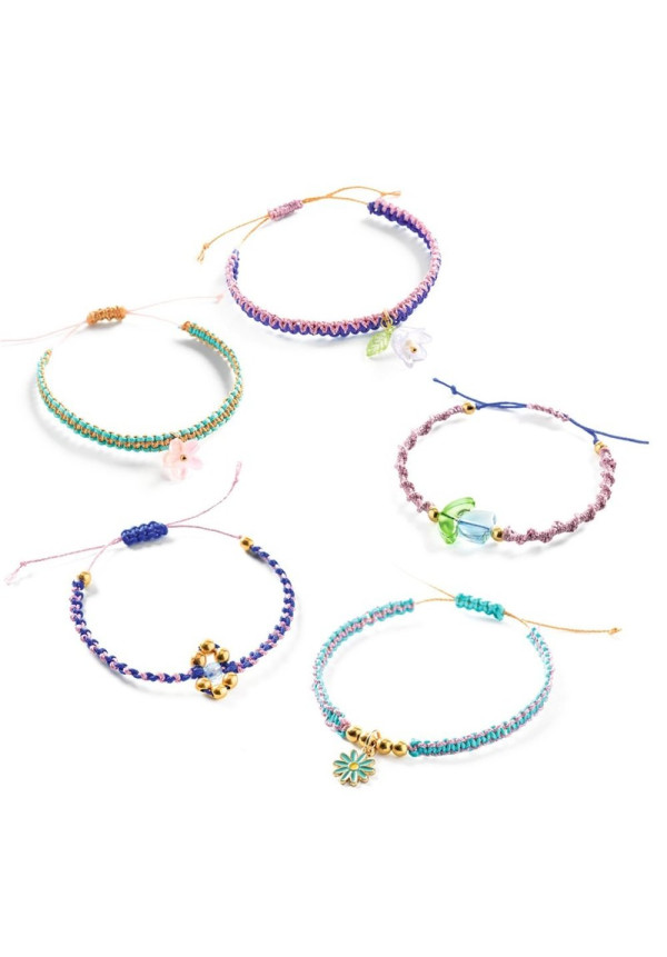 Pulseras de macramé azules DJECO
