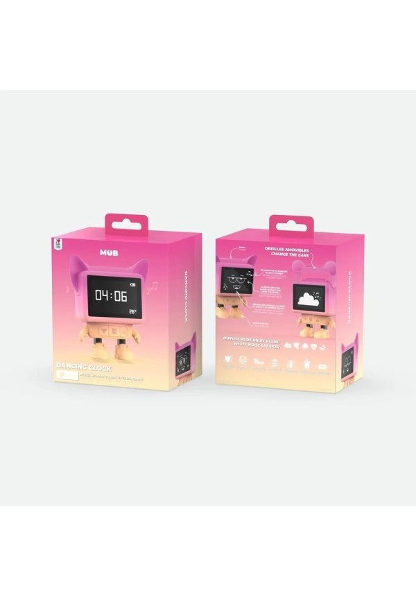 Despertador y Altavoz DANCING CLOCK - Rosa MOB