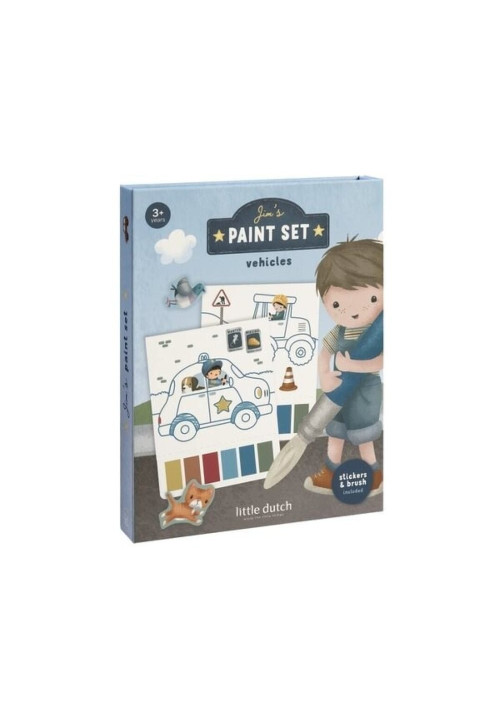 Set de pintura agua Jim vehículos LITTLE DUTCH