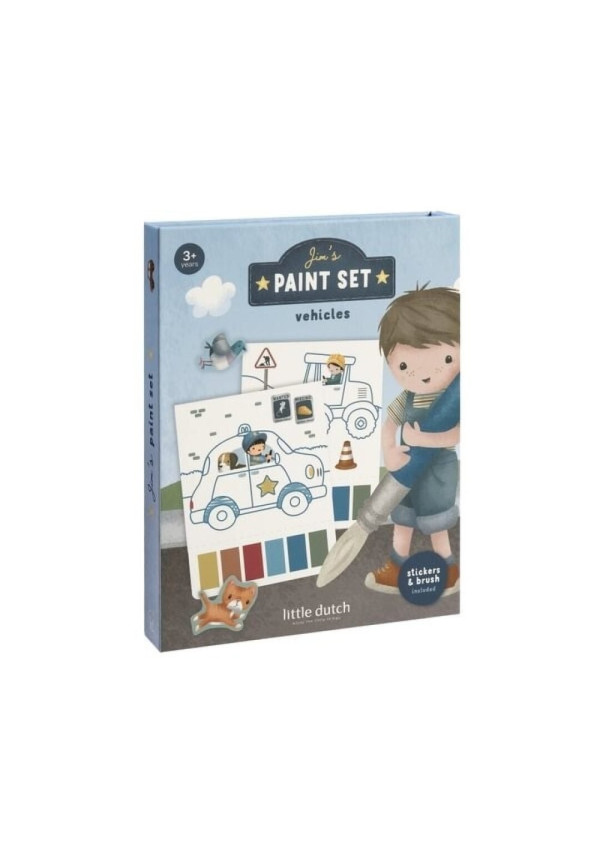 Set de pintura agua Jim vehículos LITTLE DUTCH