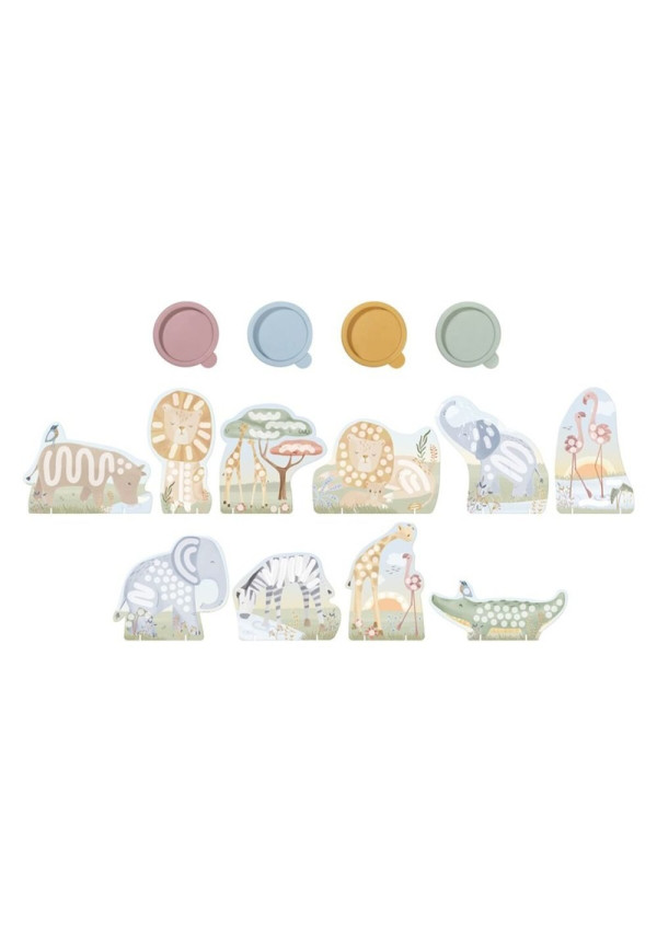Set pintura de dedos Safari Friends LITTLE DUTCH