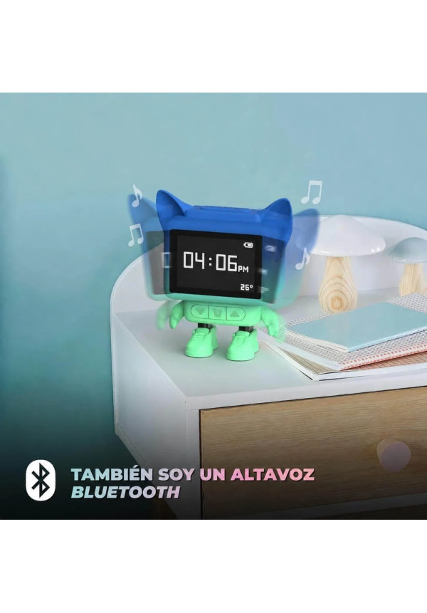 Despertador y Altavoz DANCING CLOCK - Azul MOB