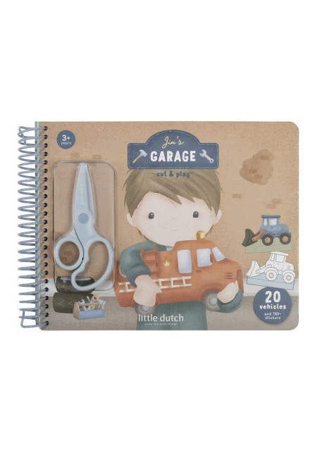 Libro recorta y pinta vehículos LITTLE DUTCH 