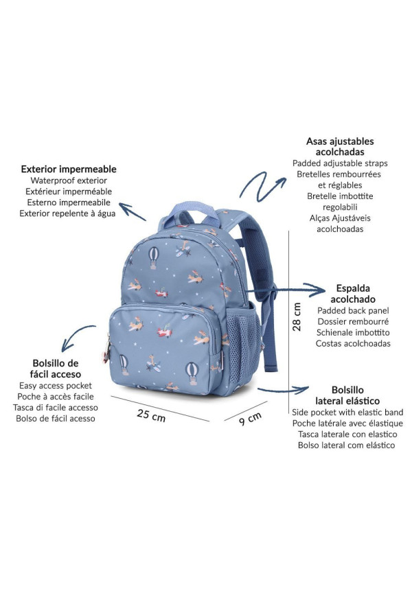 Mochila Infantil Planes TUTETE
