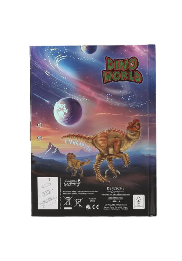 Diario con código y sonido Dino World BY DEPESCHE
