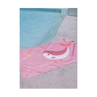 Toalla Playa Microfibra Whale Pink MONNEKA