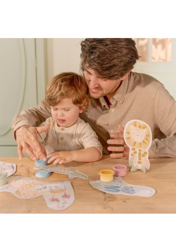 Set pintura de dedos Safari Friends LITTLE DUTCH