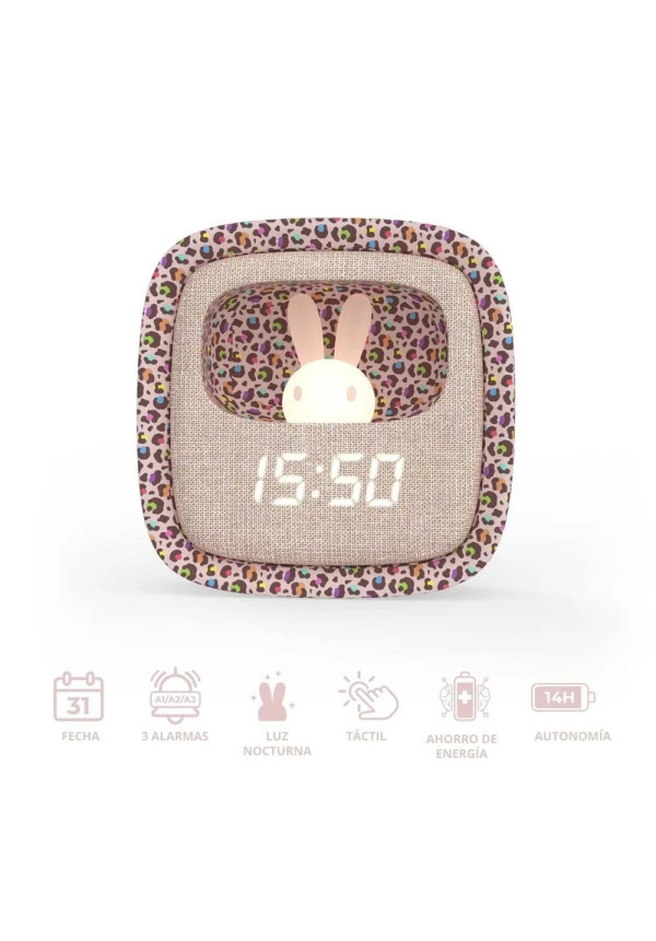 Despertador y Luz Nocturna BILLY CLOCK - Leopardo MOB 