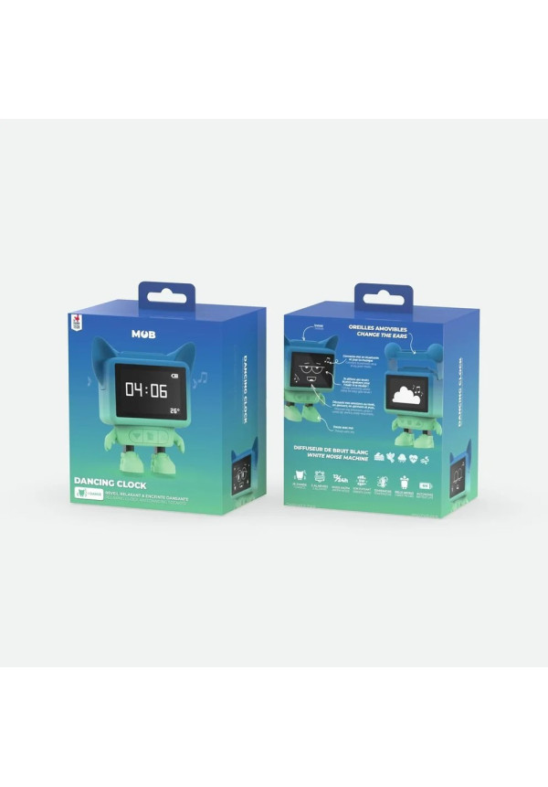 Despertador y Altavoz DANCING CLOCK - Azul MOB