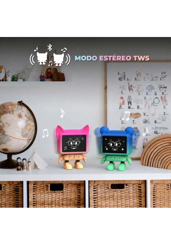 Despertador y Altavoz DANCING CLOCK - Rosa MOB