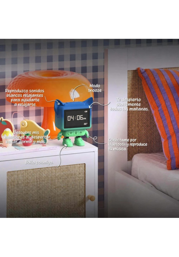 Despertador y Altavoz DANCING CLOCK - Azul MOB