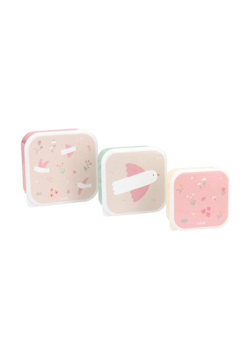3 Cajas Almuerzo Blossom Birds TUTETE