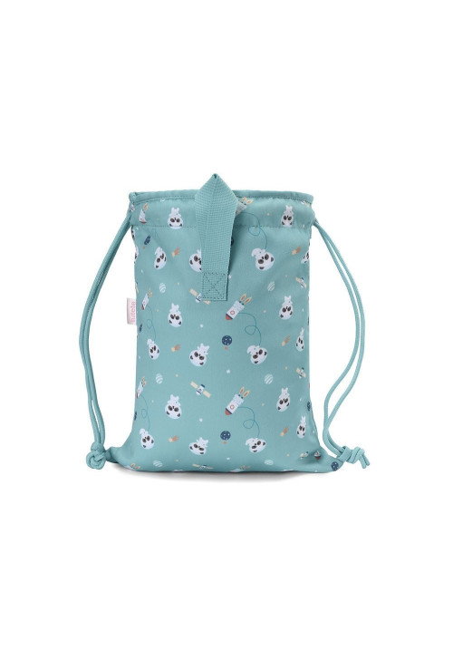 Mochila Saco Tela Pandas in Space TUTETE