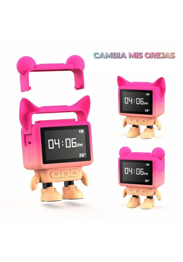 Despertador y Altavoz DANCING CLOCK - Rosa MOB