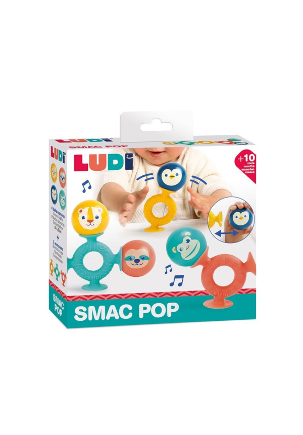 Pelotas Sonoras con Ventosas Smack Pop LUDI