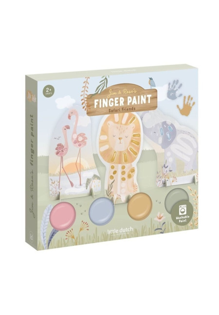 Set pintura de dedos Safari Friends LITTLE DUTCH