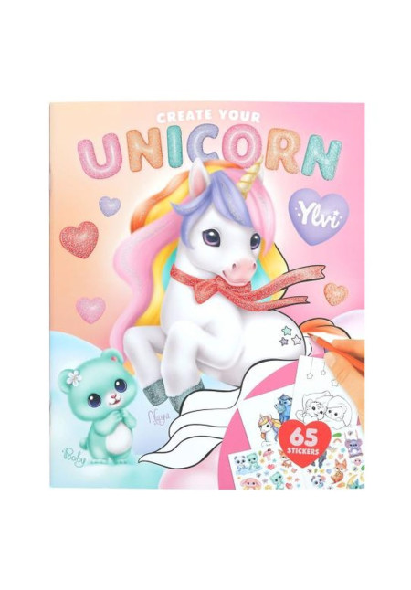 Colorea y pega  Ylvi Unicorn BY DEPESCHE