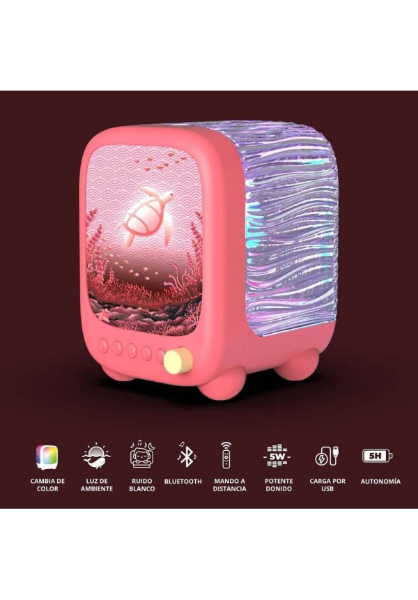 Lámpara Altavoz Proyector WAVY - Rosa MOB