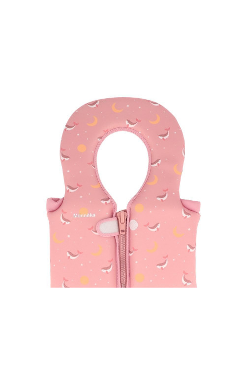 Chaleco Flotador Aprendizaje Whale Pink Talla 1-2 años MONNEKA