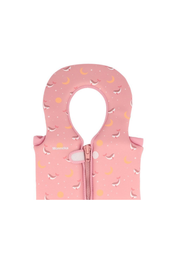 Chaleco Flotador Aprendizaje Whale Pink Talla 1-2 años MONNEKA