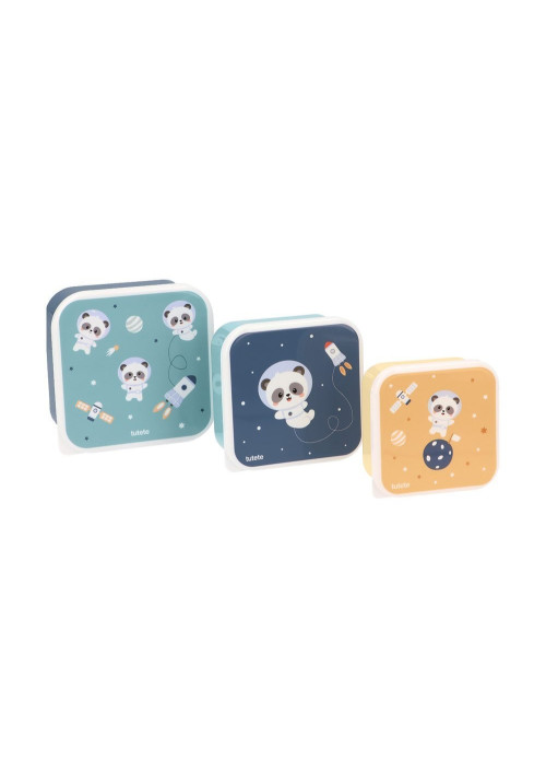 3 Cajas Almuerzo Pandas in Space TUTETE