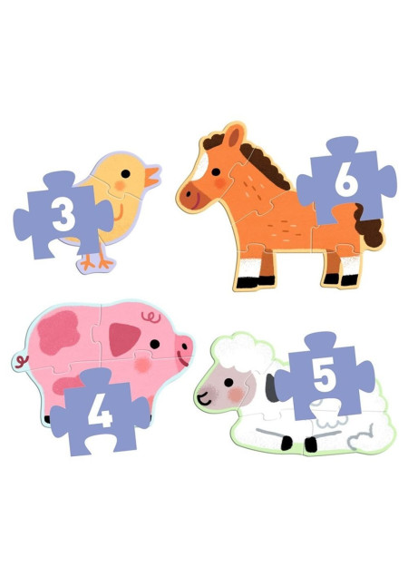 Puzzle  Evolutivo En la granja DJECO