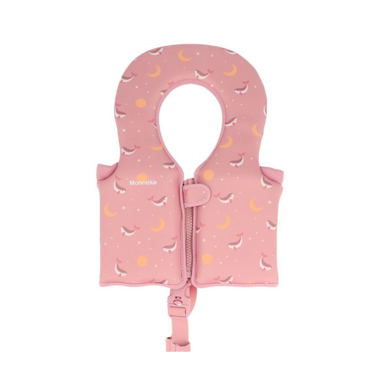Chaleco Flotador Aprendizaje Whale Pink Talla 1-2 años MONNEKA