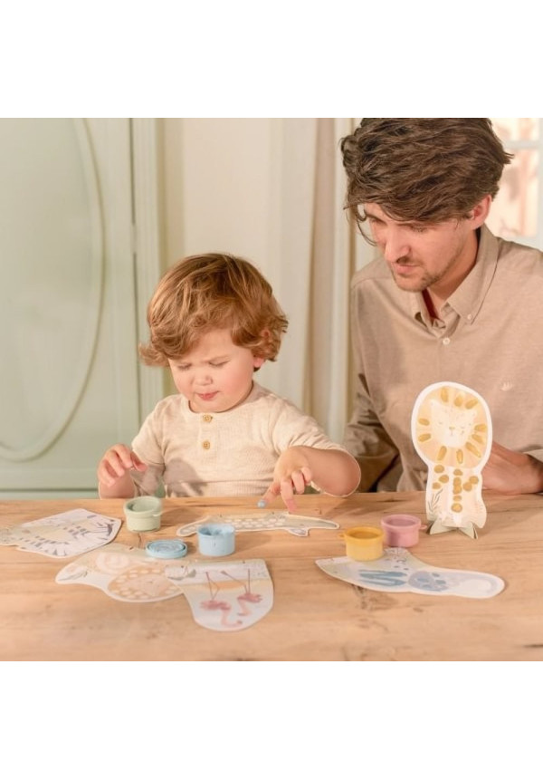 Set pintura de dedos Safari Friends LITTLE DUTCH