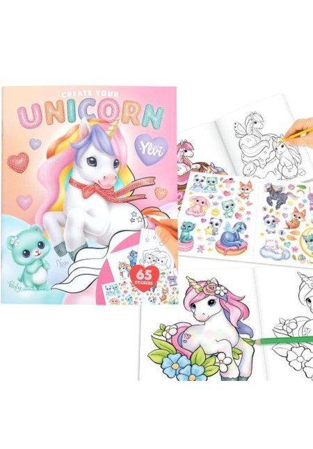 Colorea y pega  Ylvi Unicorn BY DEPESCHE
