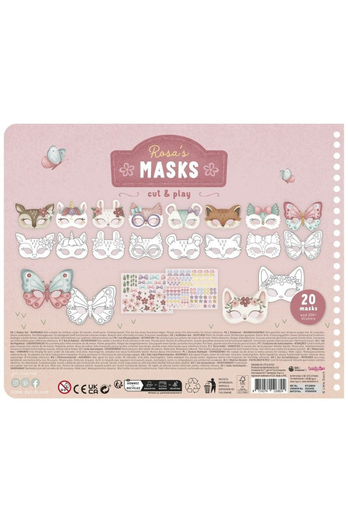 Libro recorta y pinta máscaras LITTLE DUTCH 