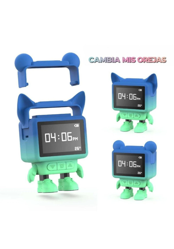 Despertador y Altavoz DANCING CLOCK - Azul MOB