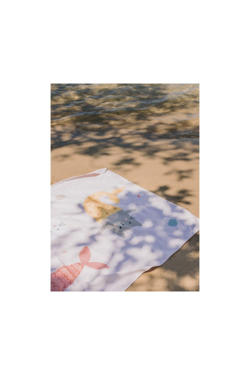 Toalla Playa Microfibra Mermaid Cats MONNEKA