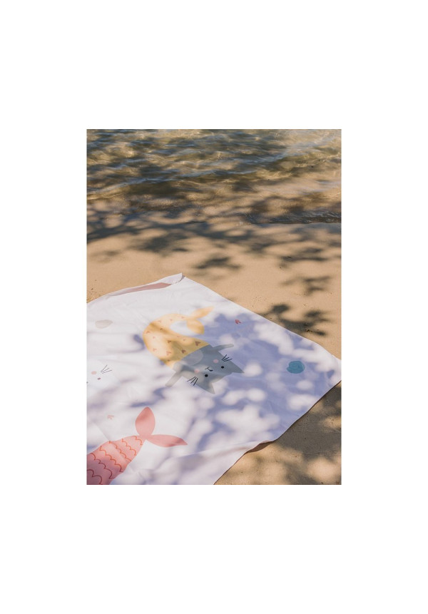 Toalla Playa Microfibra Mermaid Cats MONNEKA